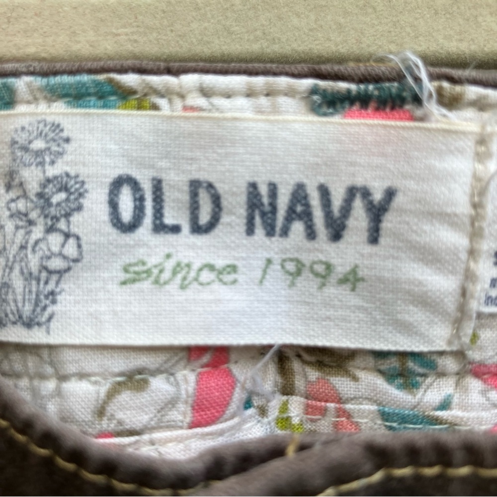Old Navy vintage brown pants Y2K low rise flare 2 short - Picture 2 of 14